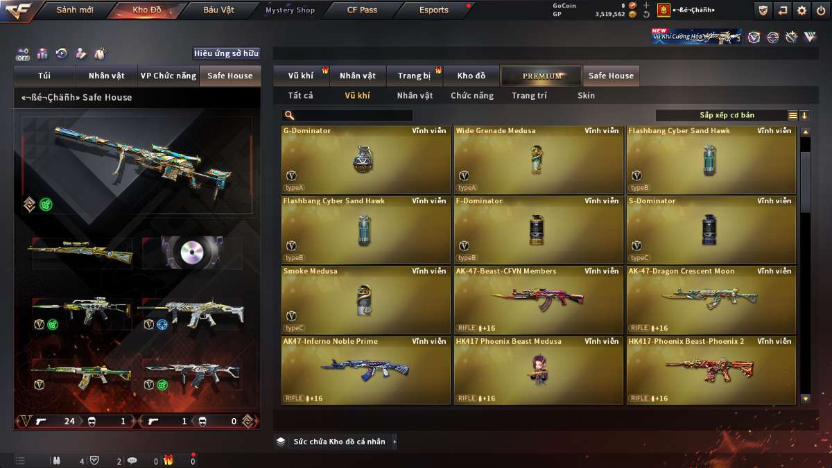 shop acc cf uy tin gia re